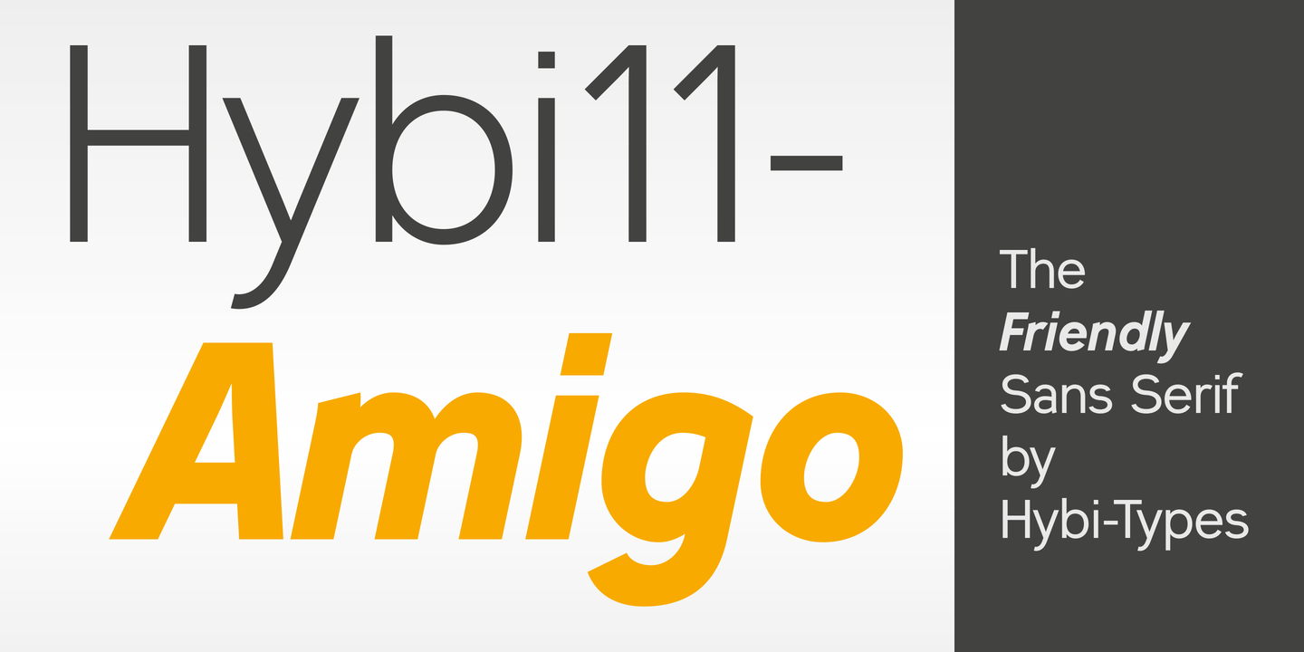 Шрифт Hybi11 Amigo